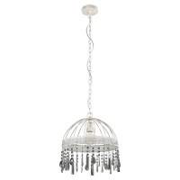 43587 Подвесной потолочный светильник (люстра) STEELEVILLE, 1Х40W, E27, H1200, ?380, сталь//хрусталь, 43587