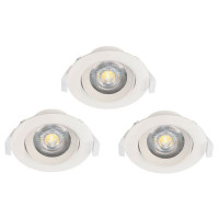 32896 Комплект светодиод. встраив. светильников регул. SARTIANO, 3х5W(LED), 3х470lm, ?90, ET45, плас