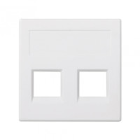 Simon Cima 500 Белый Адаптер для 2 шт RJ-45 CJ545.., CJ645.., CJ6A45F, 50х50мм,, 50000189-030