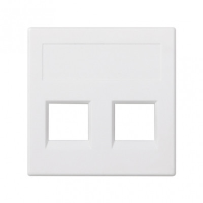 Simon Cima 500 Белый Адаптер для 2 шт RJ-45 CJ545.., CJ645.., CJ6A45F, 50х50мм,, 50000189-030