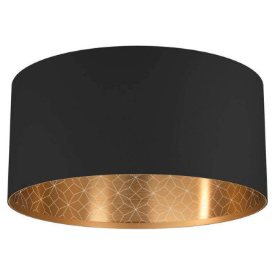900144 Свет-к настенно-потолочн ZARAGOZA, 1x40W(E27), сталь, черный/текстиль, черный, золотой