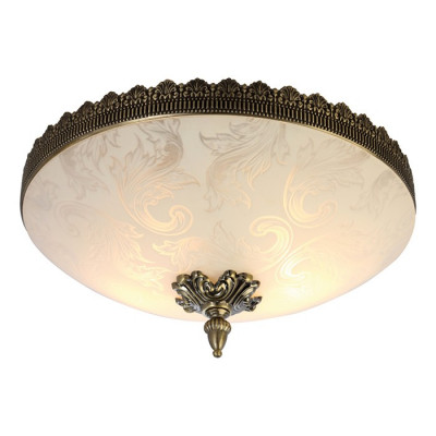 Arte Lamp CROWN, Светильник потолочный, цвет арматуры - БЕЛО-ЗОЛОТОЙ, цвет плафона/декора - БЕЛЫЙ, 3х60W E27, A4541PL-3WG