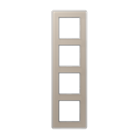 Рамка на 4 поста, стекло шампань, Jung Рамка на 4 поста, стекло шампань, Jung