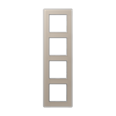 Рамка на 4 поста, стекло шампань, Jung