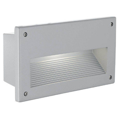 88575 Уличный светильник встраиваемый ZIMBA, 1х40W(E14), 227х127, алюминий, серебро/матовое стекло