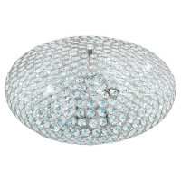 95285 Потолочный светильник CLEMENTE, 3х60W (E27), ?450, сталь, хром/хрусталь, прозрачный