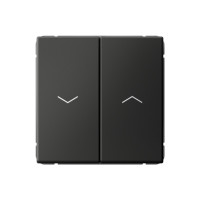 GAL001419 - ARTGALLERY 2-клавишный ВЫКЛЮЧАТЕЛЬ ДЛЯ ЖАЛЮЗИ, 2х сх.4, 10А, механизм, БАЗАЛЬТ, Systeme Electric