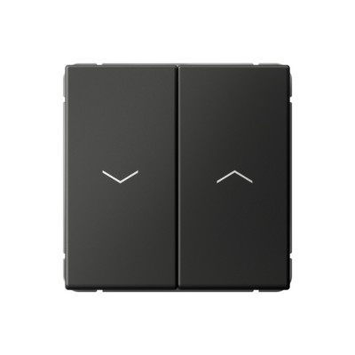 GAL001419 - ARTGALLERY 2-клавишный ВЫКЛЮЧАТЕЛЬ ДЛЯ ЖАЛЮЗИ, 2х сх.4, 10А, механизм, БАЗАЛЬТ, Systeme Electric