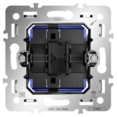 Механизм выключателя с самовозвратом одноклавишного 10А, S70, VLS0106M