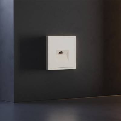 Накладка для розетки компьютерной RJ45 кат.6, S70 (хлопок), VLS001313