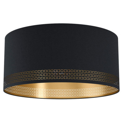 99272 Потолочный светильник ESTEPERRA, 1x40W(E27), ?475, H240, сталь, черный/текстиль, черный, золот