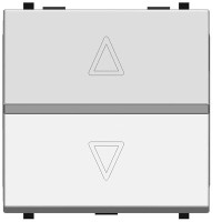 N2261.2 BL - Механизм электронного выключателя жалюзи, 700 ВА, 2-модульный, серия Zenit, цвет альпийский белый - 2CLA226120N1101