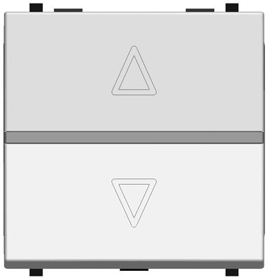 N2261.2 BL - Механизм электронного выключателя жалюзи, 700 ВА, 2-модульный, серия Zenit, цвет альпийский белый - 2CLA226120N1101