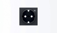8588.8 NS - Накладка для розетки SCHUKO с линзой для контрольной подсветки, серия SKY, цвет чёрный барх. - 2CLA858880A1501