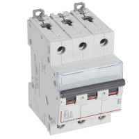 Legrand Автоматический выключатель DX? 10000 - 16 кА - тип характеристики B - 3П - 400 В~ - 0,5 А - 3 модуля, 408983