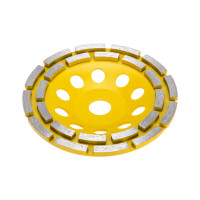 Чашка алмазная шлифовальная, двухрядная, 150х22,2мм KRANZ, KR-90-0252