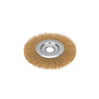 Щетка дисковая для УШМ, витая латунированная проволока, 150мм, отв. 22,23мм KRANZ, KR-91-1232