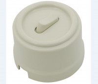 Bironi Выключатель 1-кл., пластик, цвет Слоновая кость (клавишный), B1-220-211