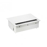 Simon 400 Врезной x4 розеточный блок, щетка, 3x2P+E, 2xRJ45, белый,, 44403020-130