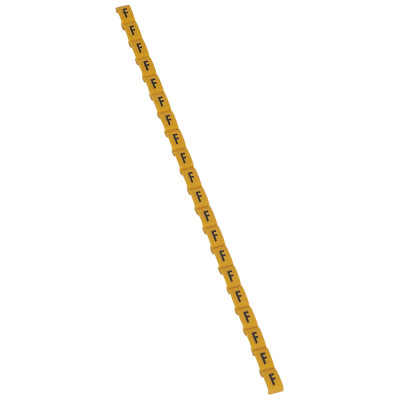 Legrand Маркер Duplix - чёрная маркировка на желтом фоне - заглавная буква F, 038415