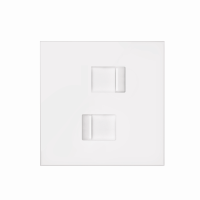 Simon 10020111-230 Кит 1 пост, фронт. Накладка на 2 розетки RJ45 цвета белый матовый S100