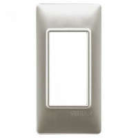 Vimar Накладка на 1 модуль для панелей, никель матовый, 14666.21