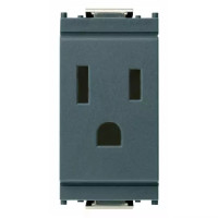 Vimar Розетка 2P+T 15A стандарт США + арабский стандарт, серая, 16245