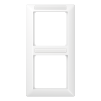 рамка 2-кратная вертикальная с полем для надписи белая, AS582BFINAWW рамка 2-кратная вертикальная с полем для надписи белая, AS582BFINAWW