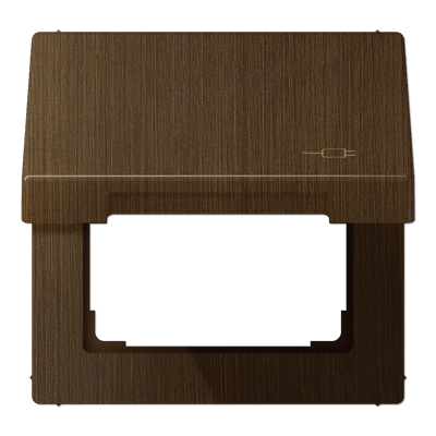 Рамка с подпружиненной крышкой для механизмов 50*50, с символом "Вилка", ME2990KLSOCAT