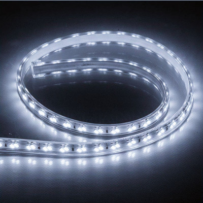 Лента светодиодная,120SMD(5730)/м 11Вт/м 230V IP65 50м, 6500K, FERON LS705 с 1 сетевым шнуром, 2 заглушками, 2 коннекторами в комплекте, Feron 32717
