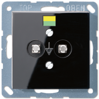 Розетка выравнивания потенциалов дюропласт черная, A565-2SW