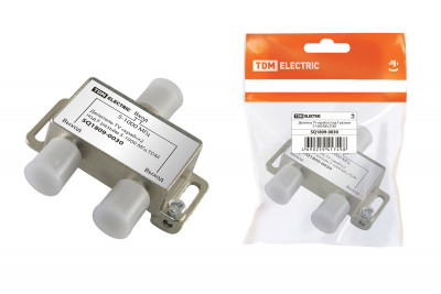 Делитель TV «краб»х2 под F разъём 5-1000 МГц TDM Electric, SQ1809-0030