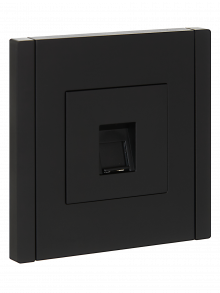 FORTE&PIANO Роз. комп. RJ45 кат.5E FP132 чер. IEK, FP-K10-1-K02