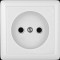 ХИТ О/У РОЗЕТКА без заземления без шторок ИЗОЛ.ПЛ 10А, 250В, БЕЛЫЙ. Россия