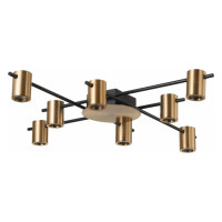 ST LUCE SL1207.402.08 Светильник потолочный ST-Luce Черный/Латунь GU10 8*7W