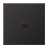 Центральная плата, 1 пост, 1 тумблер, конус c окошком; металл; Dark; серия LS, AL12-0KODK01