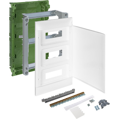 135563 Пластиковый щиток Legrand Practibox S, для встраиваемого монтажа (в полые стены), цвет двери "Белый", 3X12