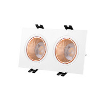 Denkirs DK3072-WBR Встраиваемый светильник, IP 20, 10 Вт, GU5.3, LED, белый/бронзовый, пластик