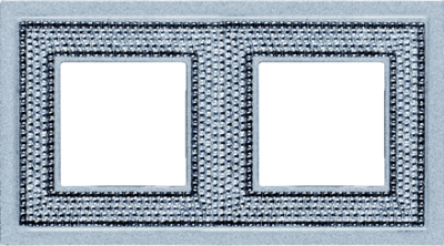 FD01292CB Fede Crystal De Luxe Art  Рамка 2-ная, Bright Chrome