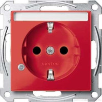SM Розетка с индикатором, шторк., полем для надписи 2К+З 16А 250В~, красн. SM Розетка с индикатором, шторк., полем для надписи 2К+З 16А 250В~, красн.
