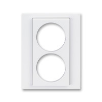 ND5513H-A2223 03 - Сменная панель ABB Levit на розетку с заземлением двойную белый - 2CHH132223A8003