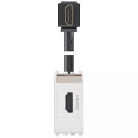 Vimar Розетка HDMI с кабелем 90°, белый, 20346.H.B