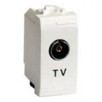 ДКС TV розетка с согласующим сопротивлением (универсальная), слон. кость, 1мод., 75721S