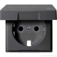 SM Накладка со шторк. и крышк. для розетки 2К+З 16А 250В~, антрацит SM Накладка со шторк. и крышк. для розетки 2К+З 16А 250В~, антрацит