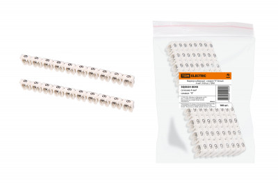 Маркер наборный - символ "9" белый 4 мм2 (100 шт.) TDM Electric, SQ0534-0040