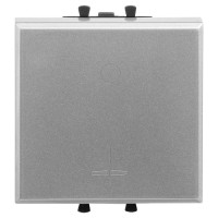 4404222 - ДКС Выключатель двухполюсный одноклавишный модульный "Avanti", "Закаленная сталь", 2 модуля