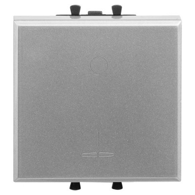 4404222 - ДКС Выключатель двухполюсный одноклавишный модульный "Avanti", "Закаленная сталь", 2 модуля