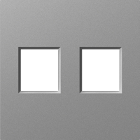 Donel A07 сталь накладка 2-я для розеток RJ45,TV,SAT , серия DB, DE86937