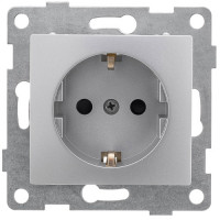 GUSI Bravo МЕХАНИЗМ Роз. 1-ой с/з с з/ш, скрытая установка, 16А, 250В. Цвет серебро., С10Р4-004