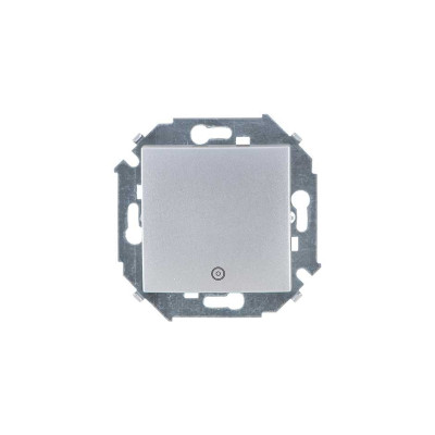 Simon Simon15 Кнопка 1-клав. с пиктограммой 16А 250В~, винт. зажим, алюминий, 1591150-033